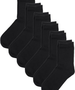 COTTON DAY Unisex Kids Boys Girls Soft Cotton School Socks Black White Navy