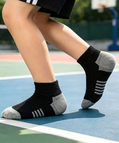 Alternative view of 20 Pairs Boys Low Cut Ankle Socks Kids Crew Athletic Breathable Cushion Sole Socks for Running Hiking 4-12 Years