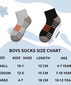 Alternative view of Comfoex Boys Athletic Quarter Socks - Ankle Sports Socks With Cushioned Sole - 6 Pairs. Sizes 4-6. 6-8. 8-10 Years Old