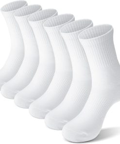 ANTSANG Kids School Athletic Sports Cotton Socks.Teen Girls Boys Crew Socks | Breathable. High Elasticity. Durable. Soft Touching. 6 Pairs