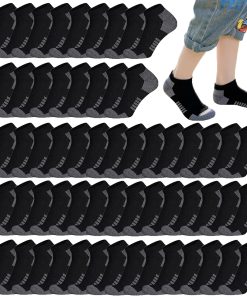 16-30 Pairs Boys Low Cut Ankle Socks Kids Crew Athletic Breathable Cushion Sole Socks for Running Hiking